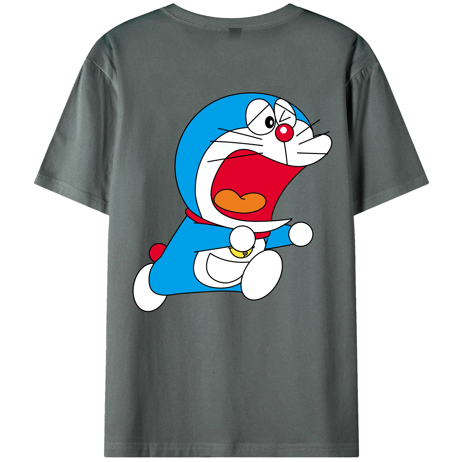 （画像用） ドラえもん Doraemon 綿100％ メンズ半袖Tシャツ（バックプリント） 通気性